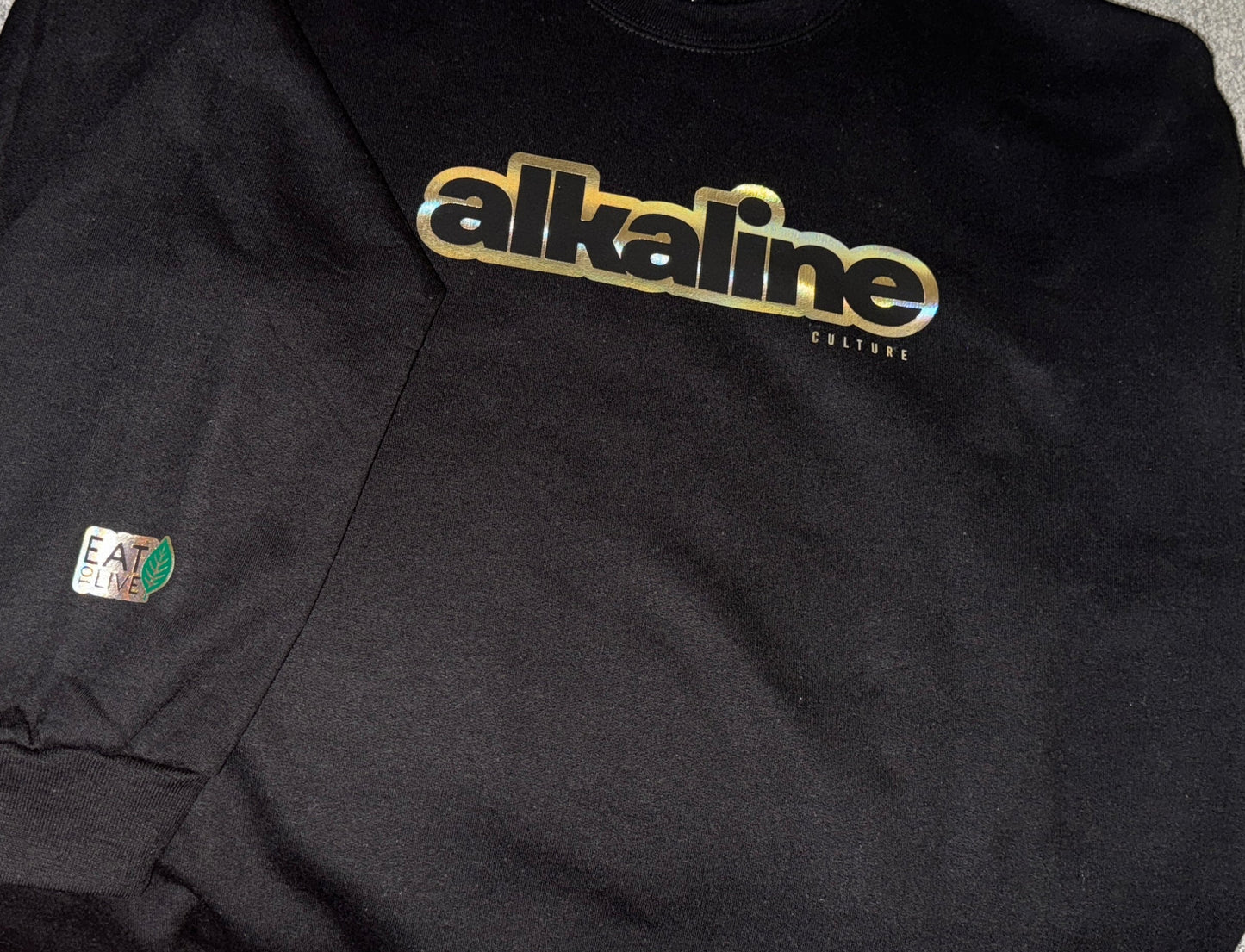 Alkaline Culture Unisex Sweatshirt Black/Gold (In house creation)