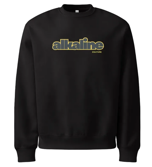 Alkaline Culture Unisex Sweatshirt Black/Gold (In house creation)